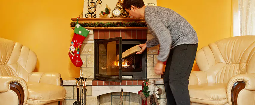 Rusted Metal Fireplace Restoration in Rio Rancho, New Mexico